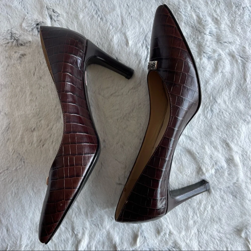 New Brighton Crocodile Style Hi Heels Lady’s Shoes size 8 - Picture 15 of 16